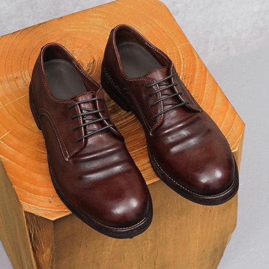 High-quality handmade custom men's leather shoes stylish and breathable suitable for both casual and office wear formal style
