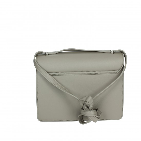 Single Handle Shoulder Bag X02.002 Gray with Waterproof Zip Closure Chain Decoration PU and Polyester Lining for All Seasons