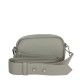 Vintage Gray X07.002 Shoulder Bag with Single Handle Zipper and Button Closure Polyester Cotton Lining Stone Thread Pattern