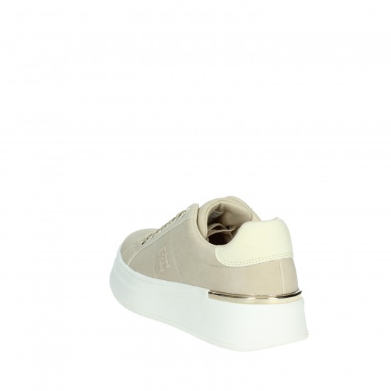 Men's Retro High Top Fashion Sneakers T3A9-33543-0315 Beige Sporty Walking Shoes with Mesh Lining Trendy Low Top Design