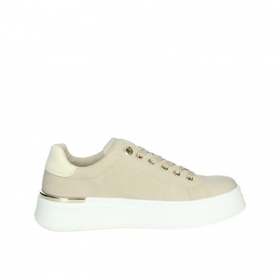 Men's Retro High Top Fashion Sneakers T3A9-33543-0315 Beige Sporty Walking Shoes with Mesh Lining Trendy Low Top Design