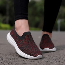 C06 Women's Mesh Casual Sneakers Fashion Breathable Sports Shoes Comfortable Mom Shoes for Export Wholesale