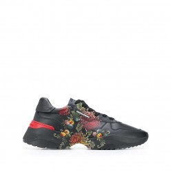 Women's Floral Painted Casual Sneakers Sports Shoes with Lightweight PU Insole Lighted Walking Style Shoes