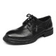 Designer round brown English-style leather shoes for men, lace-up, high-quality genuine leather, casual shoes for men