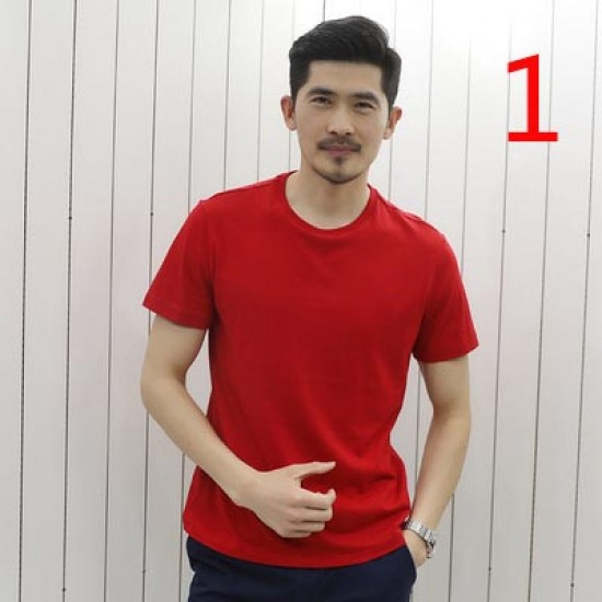 New 14671 Trend Korean Version of Slim Handsome Flower Clothes Men's Shirt Ice Silk T-shirt