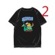 Short-sleeved 14672 Men's T-shirt Round Neck Large Size Youth New Men's Clothes Cotton Half-sleeved Printed Compassionate