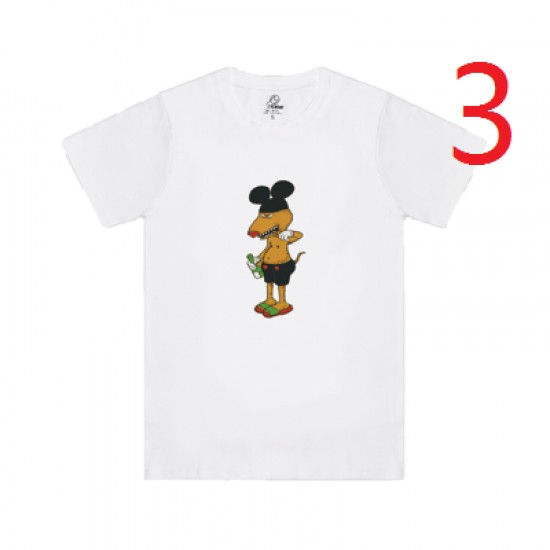 Short-sleeved 14672 Men's T-shirt Round Neck Large Size Youth New Men's Clothes Cotton Half-sleeved Printed Compassionate