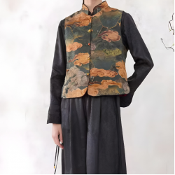 Versatile Retro Vintage Traditional Chinese Clothing for Women Inner and Outer Wear Vest for Daily Use and Autumn