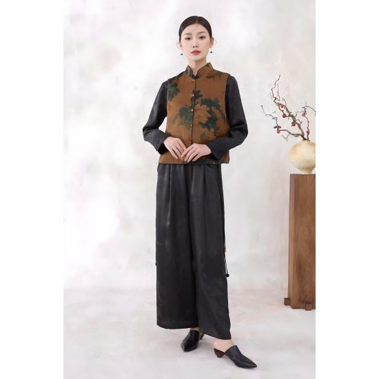 Autumn Winter Traditional Chinese Vest Daily Wear Retro Clothing with Vintage Style Elements