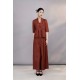 Modern Elegant Mulberry Silk Wine Red Traditional Chinese Women's Clothing for Autumn and Spring Comfortable Bottom