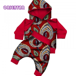 2 Pcs African Print Clothes Sets for Kids