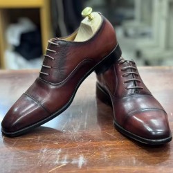 Custom Logo Low MOQ Genuine Leather Office Fashion High End Italian Quality Mens Shoes Casual Goodyear Welted Hand Sewn Classic