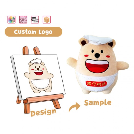 Low MOQ Custom Mascot Plush Toy OEM ODM Soft Teddy Bear Stuffed Animals Plushies Kawaii Doll Manufacturer