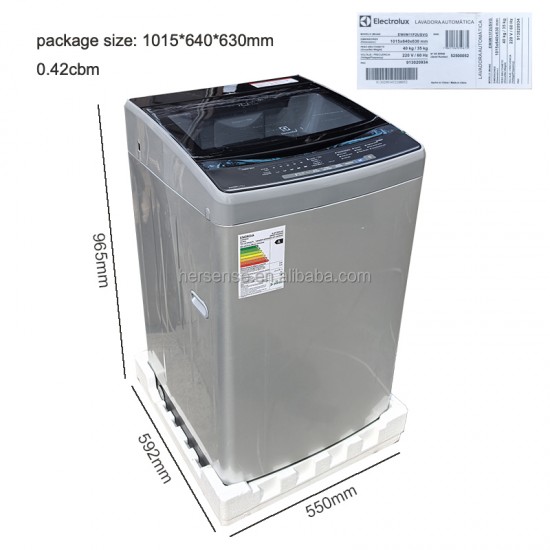 Electroluxe 11kg Fully Automatic Top Load Washer 220V 60Hz 46cm Stainless Steel Tub Hot Cold Water Inlet Philippines USA Spain