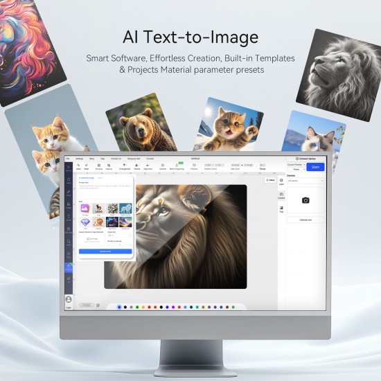 ATOMSTACK SWIFT 12W Desktop Glass Bottles Engraving Machine Laser AI Smart Metal Acrylic Wood Keychain Laser Engraving Machine