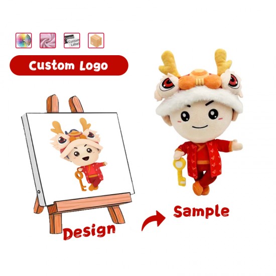 High Quality Custom Stuffed Animal Plush Toy Customized According to the Design Drawing for Kids