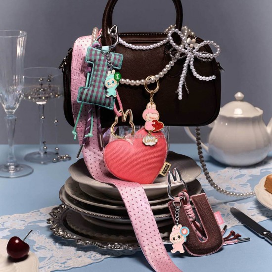 Original Legit Popmart the MONSTERS Pin for Love Series Letter Pendant Blind Box Hanging Card Pendant Keychain Gift Present