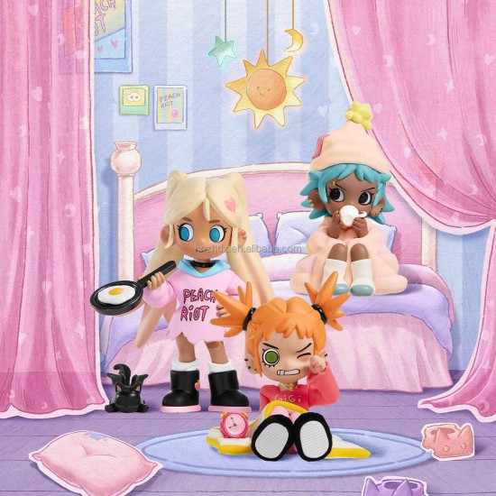 Pop Mart Official Store Original Lil Peach Riot Sleepover Series Blind Box Anime Figures Collectible Gift Home Decorations