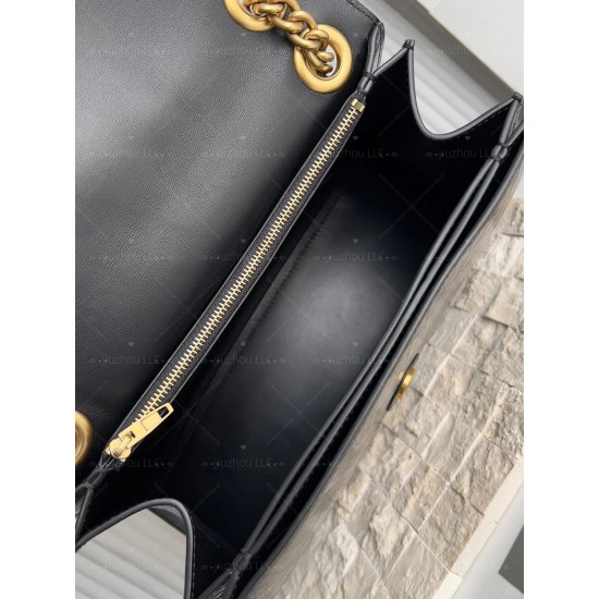 Luxurious high-end casual design style black durable calfskin women's bag, luxurious handbag, women's designer bag