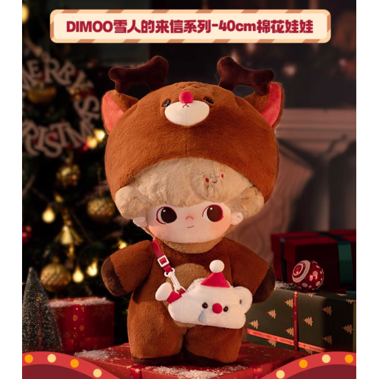 Hot Selling 100% Original POPMART DIMOO 48cm Cotton Anime Figure Letters Snowman Series-Kids Action Figures Toy Gift