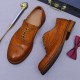 Men's British Formal Business Leather Shoes - Intricate Patterns, Goodyear Welted Sole, Ideal for Work & Groom's Wedding Outfits