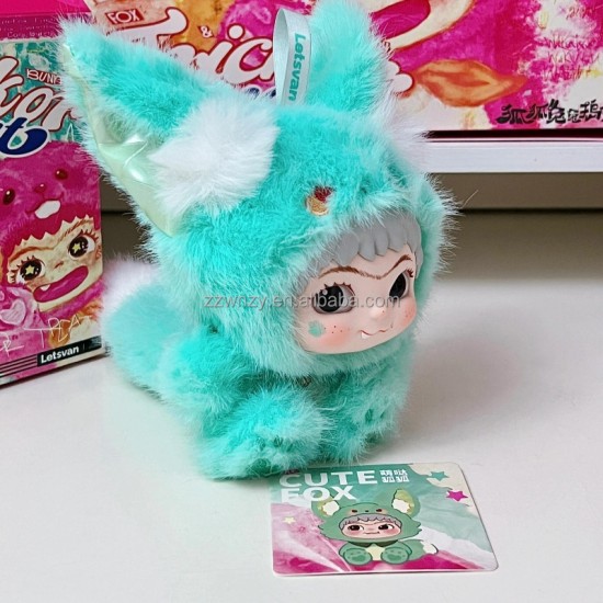 Officieel WAKUKU Fox and Rabbit Mischief Diary Series V2 Plush Keychain Gifts Figures Mystery Boxes Cute Action Figure for Gift