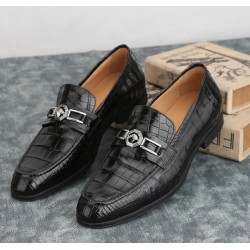 Men's Genuine for Crocodile Leather Dress Shoes & Oxfords Versatile for Casual & Formal Business Occasions
