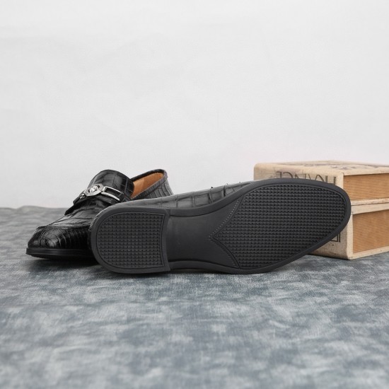 Men's Genuine for Crocodile Leather Dress Shoes & Oxfords Versatile for Casual & Formal Business Occasions