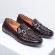 Latest handmade Korean-style men's shoes with crocodile pattern leather, casual shoes for luxurious custom-made parties for men