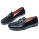 Latest handmade Korean-style men's shoes with crocodile pattern leather, casual shoes for luxurious custom-made parties for men