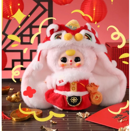 Babythree New Year's Resin-Plush Doll Keychain Blind Box - Cute Gift for Festive Gifting