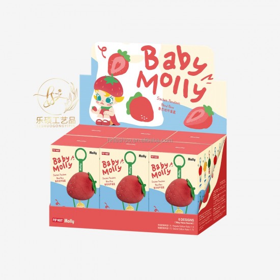Hot Selling Officieel Wholesale Popmart Baby Molly Fruity Aroma Series- Sachet Pendant Blind Box Plush Anime Keychains for Gift