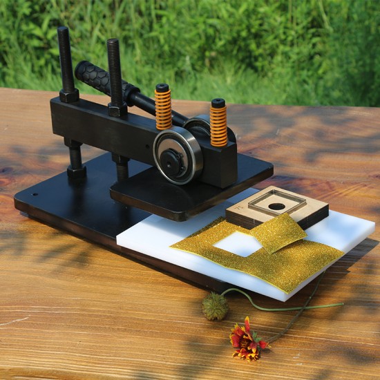 Hand Tool Manual PU Leather Strap Belt Guillotine Cutter Press Punch Machine for Wallet Keychain Flower