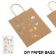 100 Pack White Gift Bags Kraft Paper Bags with Handles for Shopping 3 Size