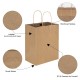 100 Pack White Gift Bags Kraft Paper Bags with Handles for Shopping 3 Size