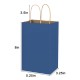 100 Pack 5.25x3.25x8 Inch Blue Kraft Paper Bags 100pcs