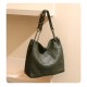 Large Capacity Handmade Woven Women's Shoulder Tote Bag with Open Closure