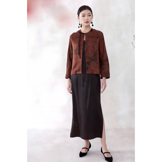 2025 Autumn Spring Modern Cardigan for Women Comfortable Buttonless Long Sleeves Daily Wear for Traditional Chinese Clothing