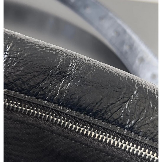 Luxurious Women's Cowhide Small Bag High Quality Black Portable Chain Handbag Black Large Tote Bag Zipper for Summer Autumn