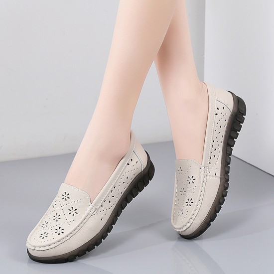 2025 Summer Leather Soft Bottom Fashion Casual Shoes