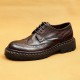 Handmade high-quality custom men's leather shoes, fashionable and breathable wedding party shoes, casual Oxford office shoes