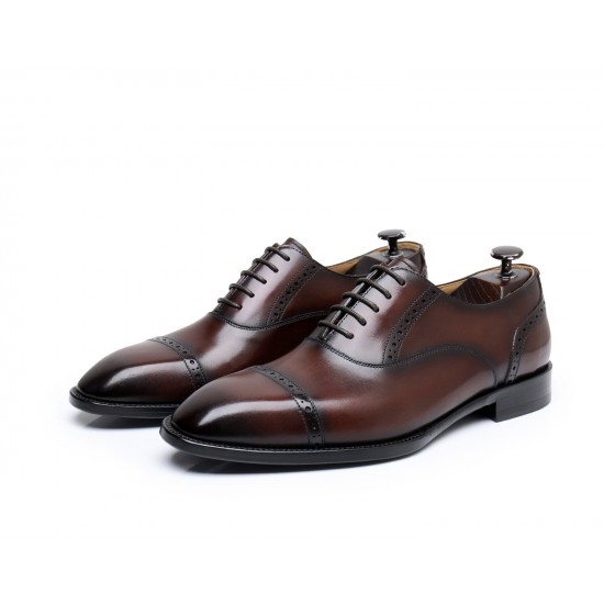 Summer New Men's Leather Shoes - Business Formal, Three-Joint Gentleman Wedding Shoes, First Layer Cowhide Pointed Toe