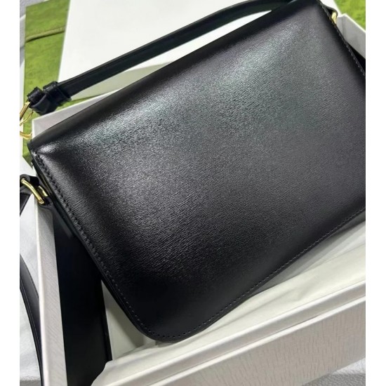 High-end manufacturer custom-made black genuine leather shoulder bag, cowhide women's bag, trendy crossbody women's bag