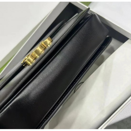 High-end manufacturer custom-made black genuine leather shoulder bag, cowhide women's bag, trendy crossbody women's bag