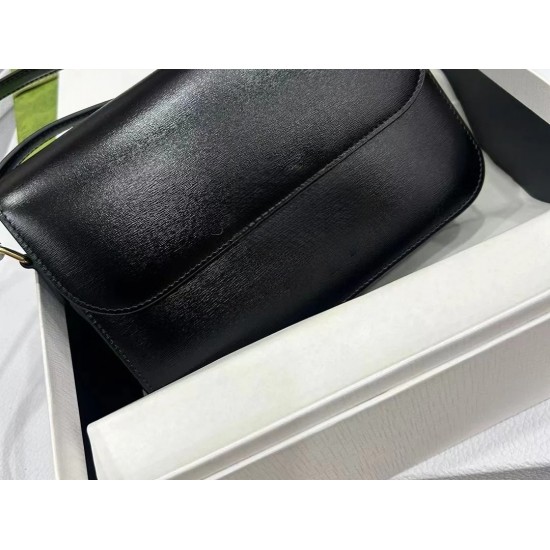 High-end manufacturer custom-made black genuine leather shoulder bag, cowhide women's bag, trendy crossbody women's bag