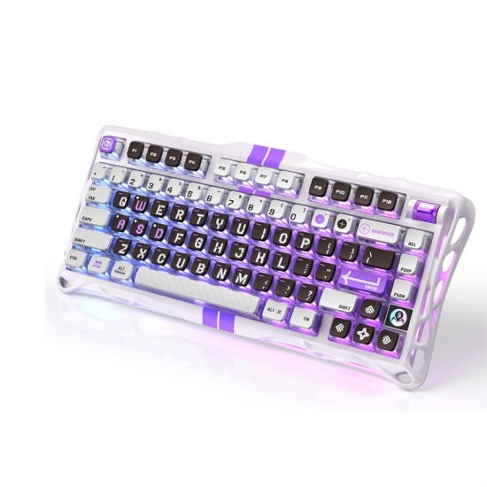 GravaStar V75 Magnetic Axis Keyboard, All-aluminum Wired Single-mode Esports Gaming, RGB 8K Report Rate, No Ashes Gray.