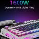 GravaStar V75 Magnetic Axis Keyboard, All-aluminum Wired Single-mode Esports Gaming, RGB 8K Report Rate, No Ashes Gray.