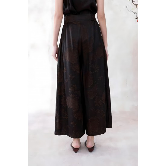 Women's Modern Traditional Chinese Clothing-Breathable Mulberry Silk Casual Bottom for Autumn Spring Fashionable Chinese Style