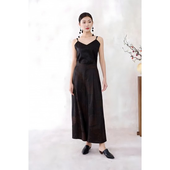 Women's Modern Traditional Chinese Clothing-Breathable Mulberry Silk Casual Bottom for Autumn Spring Fashionable Chinese Style