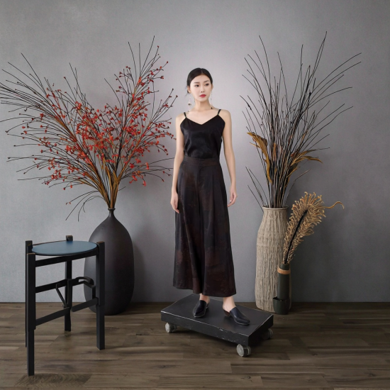 Women's Modern Traditional Chinese Clothing-Breathable Mulberry Silk Casual Bottom for Autumn Spring Fashionable Chinese Style